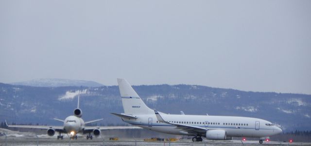 — — - Shared Services a/c. One of several a/c that transports the Arctic Slope workers back and forth.