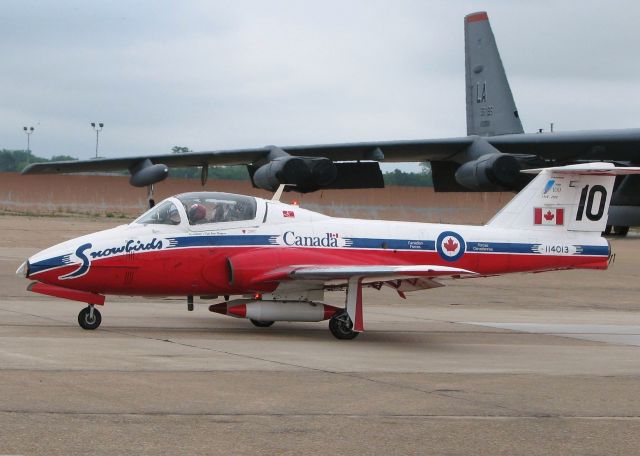 Canadair CL-41 Tutor (C114013) - #10 taking the place of the #3 at Barksdale Air Force Base, Louisiana. Day 2 of the Defenders of Liberty Airshow 2009.