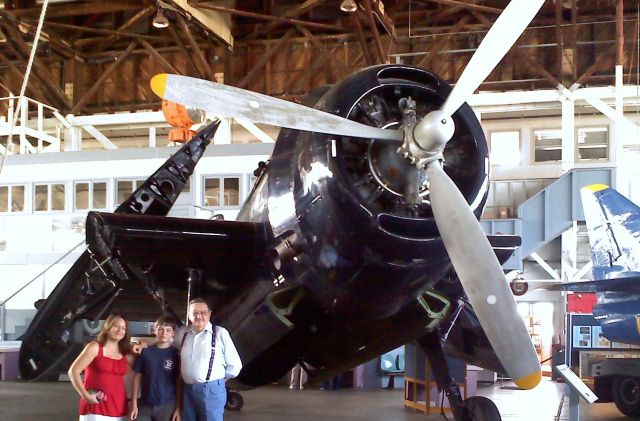 — — - TBM Avenger at Naval Air Station Wildwood Museum.