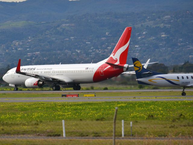 Boeing 737-800 (VH-VZP) - Rolling for take off on runway 05. Thursday 12th July 2012.