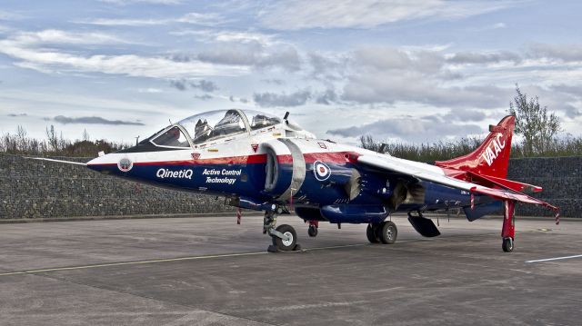 Boeing Harrier (XW175) - RAF Harrier T4 at RAF Cosford during a TimeLine Event - 25th October 2017.br /Harrier XW175 was unique as a military aircraft as it spent all of its working life at RAE Bedford and Boscombe Down in support of innovative STOVL research programmes. Owned and operated by QinetiQ it was used as a testbed for VAAC (Vectored-thrust Aircraft Advanced Control) during the development of the VSTOL F35B Lightning programme.br /More info see: a rel=nofollow href=http://www.bahg.org.uk/Harr_175.htmhttp://www.bahg.org.uk/Harr_175.htm/a 