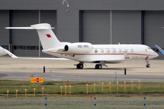 GULFSTREAM AEROSPACE G-7 Gulfstream G600 (A9C-BRN) - Parked on the East Apron on 21-Mar-23 after arriving six days earlier from OKBH.