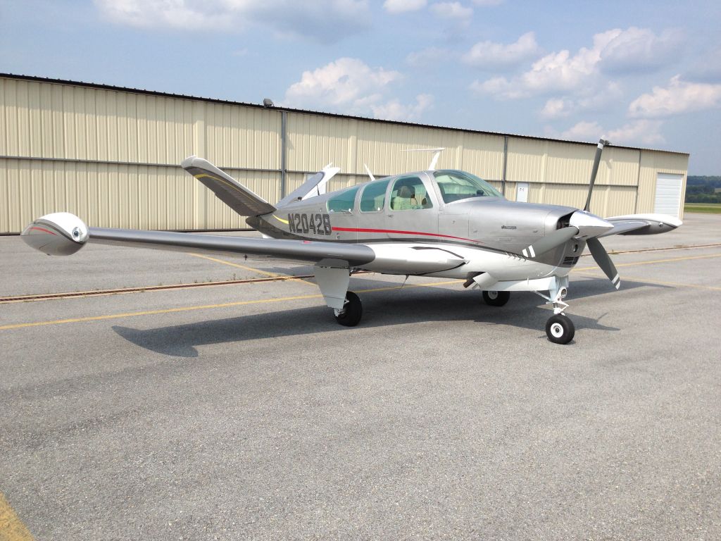 Beechcraft 35 Bonanza (N2042B) - N2042B - New paint Aug 2014 