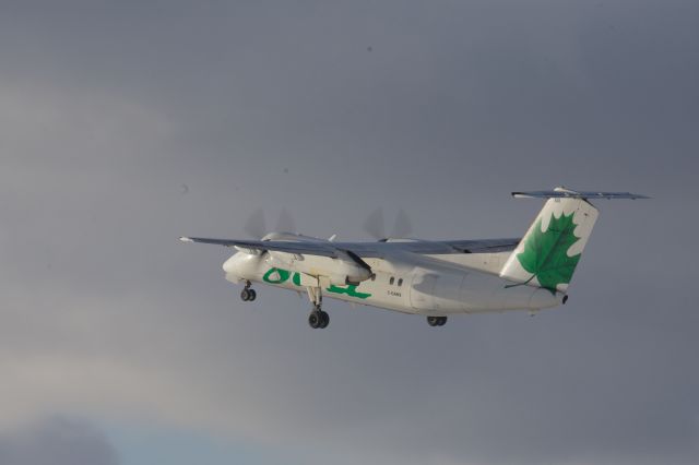 de Havilland Dash 8-100 (C-GANS) - Dash 8 of Jazz Air departs into the late afternoon sun off Runway 25 in Kingston