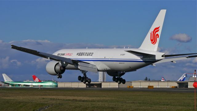 Boeing 777-200 (B-2097) - BOE168 from KVCV on final to Rwy 34L on 3/21/14. (LN:1188 cn 44680).