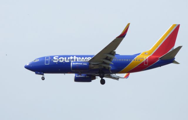 Boeing 737-700 (N776WN) - Shown here is a Southwest Air Boeing 737-700 a few moments until landing in the Spring of 2017.