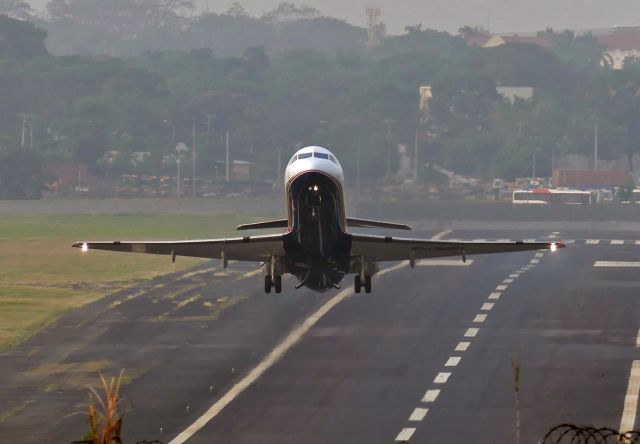 Fokker 100 (HPA1764) - Climbout from Rwy 36.