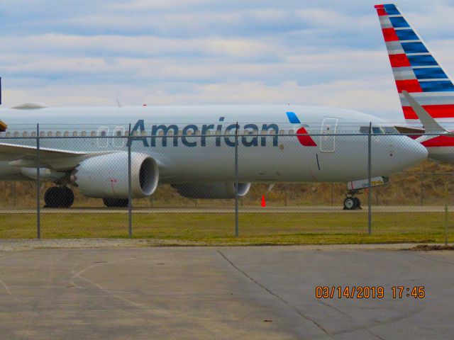 Boeing 737 MAX 8 (N314RH) - American Airlines expensive parking lot of 737 max's. 