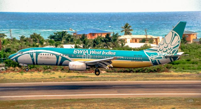 Boeing 737-800 (9Y-POS) - Sint Maarten, April 2003 / Slide Scan