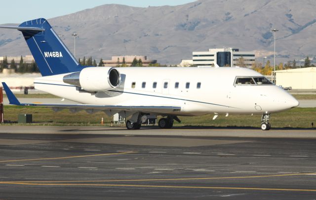 Canadair Challenger (N146BA) - Taxiing to 30L for Take Off "N146BA" is reported to be operated and owned by MCCKC, LLC . Was previously advised it was once operated by Boeing Aircraft which led to the "BA" on the tail.. 