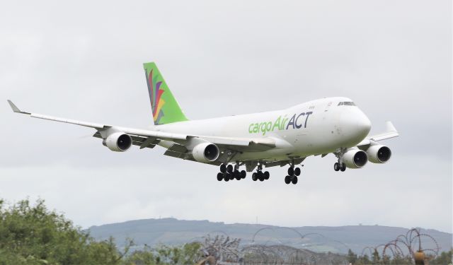 Boeing 747-400 (TC-MCT) - AirAct cargo b747-412f tc-mct landing at shannon this evening from istanbul 16/8/21.