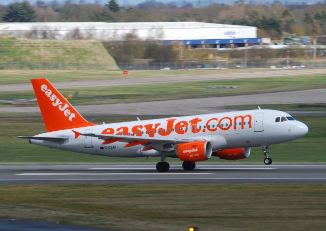 Airbus A319 (G-EZAF) - Taken from Freeport carpark