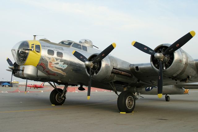 N3509G — - Boeing B-17G Flying Fortress Miss Angela resting @ Chino Airport.