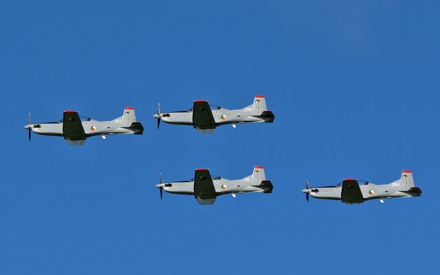 — — - iac pc-9m 261,263,264,266 doing a flyby at shannon before landing for fuel 17/10/16.