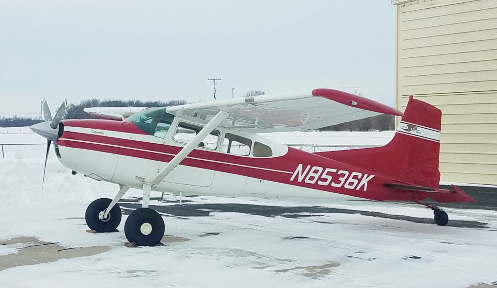 Cessna Skywagon (N8536K) - Whiteside County Airport  11 February 21br /A nice look looking 185 sitting on our ramp.br /Gary C Orlando Photo 