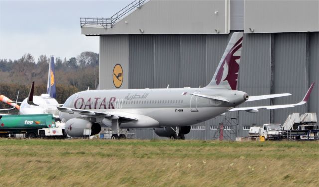 Airbus A320 (A7-AHW) - qatar a320-232 a7-ahw after painting by iac in shannon 10/10/20.