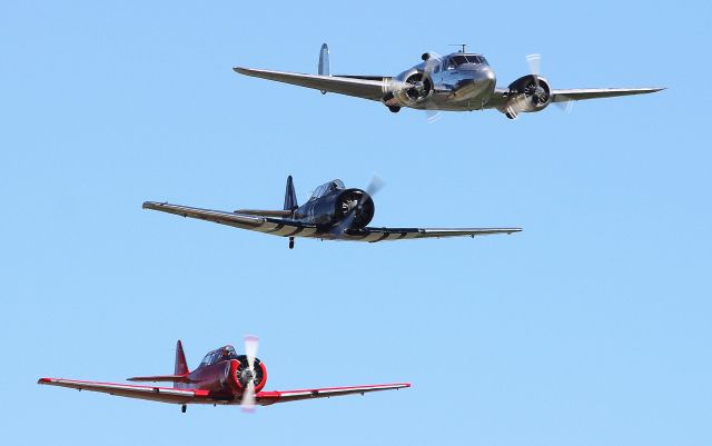 — — - Formation flying at the  Boundary Bay Air show