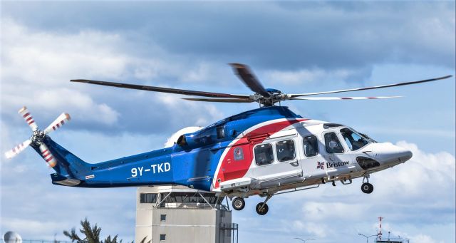 9Y-TKD — - BELL-AGUSTA AB-139 (9Y-TKD) from Bristo choppers corperation seen landing at St Maarten after leaving the oil fields.