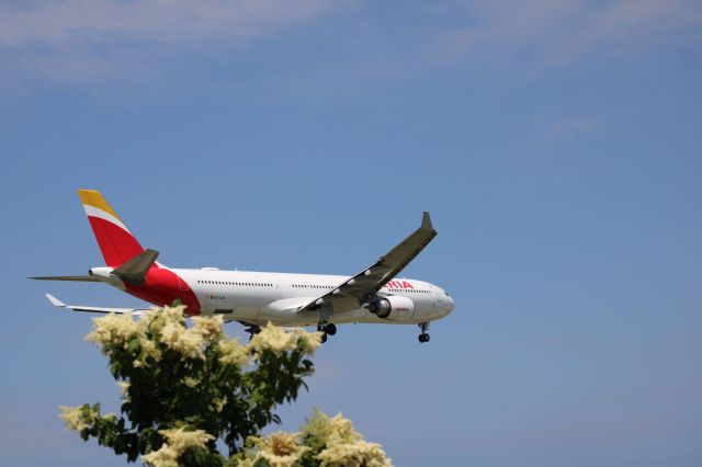 Airbus A330-300 (EC-LUX) - Iberia's A330 on approach for 10 Center at Chicago O'Hare.