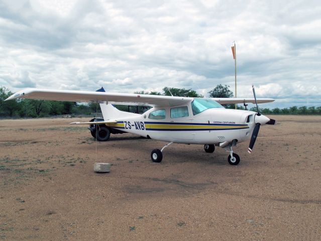 Cessna Centurion (ZS-AVB) - At Ingwelala, South Africa.