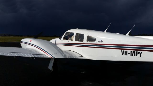 Piper PA-44 Seminole (VH-MPY) - Just landed after dodging thunderstorms out the front of Inbound Aviation Ballarat