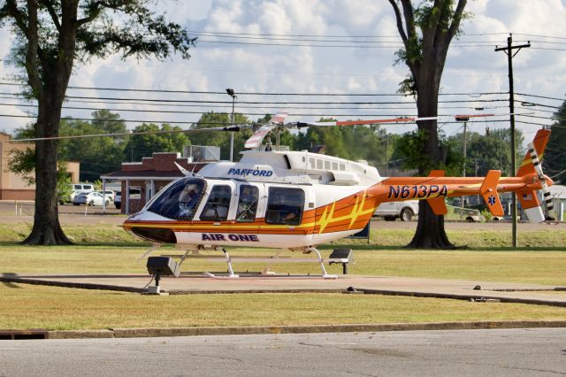 Bell 407 (N613PA) - Pafford Air One Delta at Bolivar Medical Center with her “Delta” emblem removed