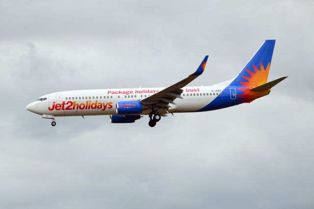 Boeing 737-800 (G-JZBV) - Jet2 - B737-85P(WL) (G-JZBV) Mid afternoon arrival at NCL (Photo 29May24)
