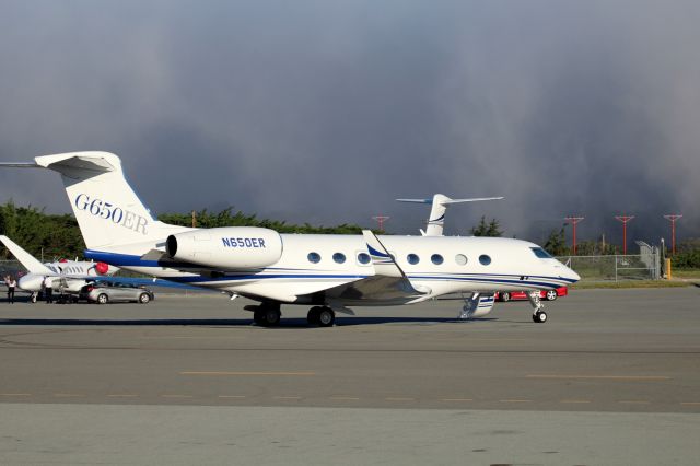 Gulfstream Aerospace Gulfstream G650 (N650ER) - KMRY - 2015 AT&T is over - time to fly home!