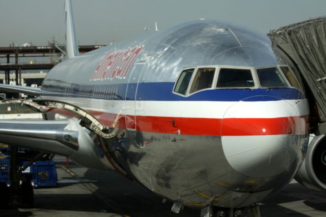 BOEING 767-300 (N365AA) - Parked at Gate 58B, following arrival from KMIA, having operated as AA# 431, 02-16-2013