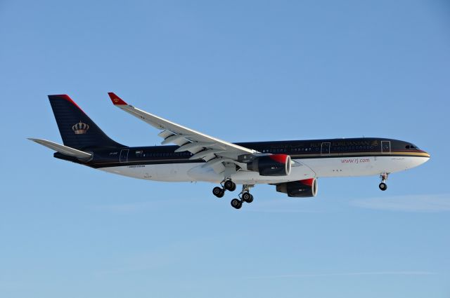 Airbus A330-200 (JY-AIF) - Royal Jordanian JY-AIF is approaching YUL with snow reflection.