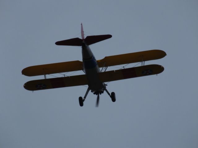 ZK-XAF — - Vantage point 2.3 Km from end of runway, the Boeing Stearman is one of the aircraft associated with classicflyersnz.com