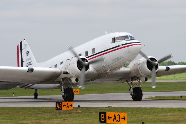 Douglas DC-3 (N8WJ) - A great sight to see this classic up in the air. Formally 42-23414 while serving our country in the 1940s.