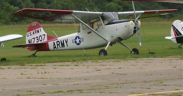 N17307 — - A 1951 Cessna in Army bird-dog livery.