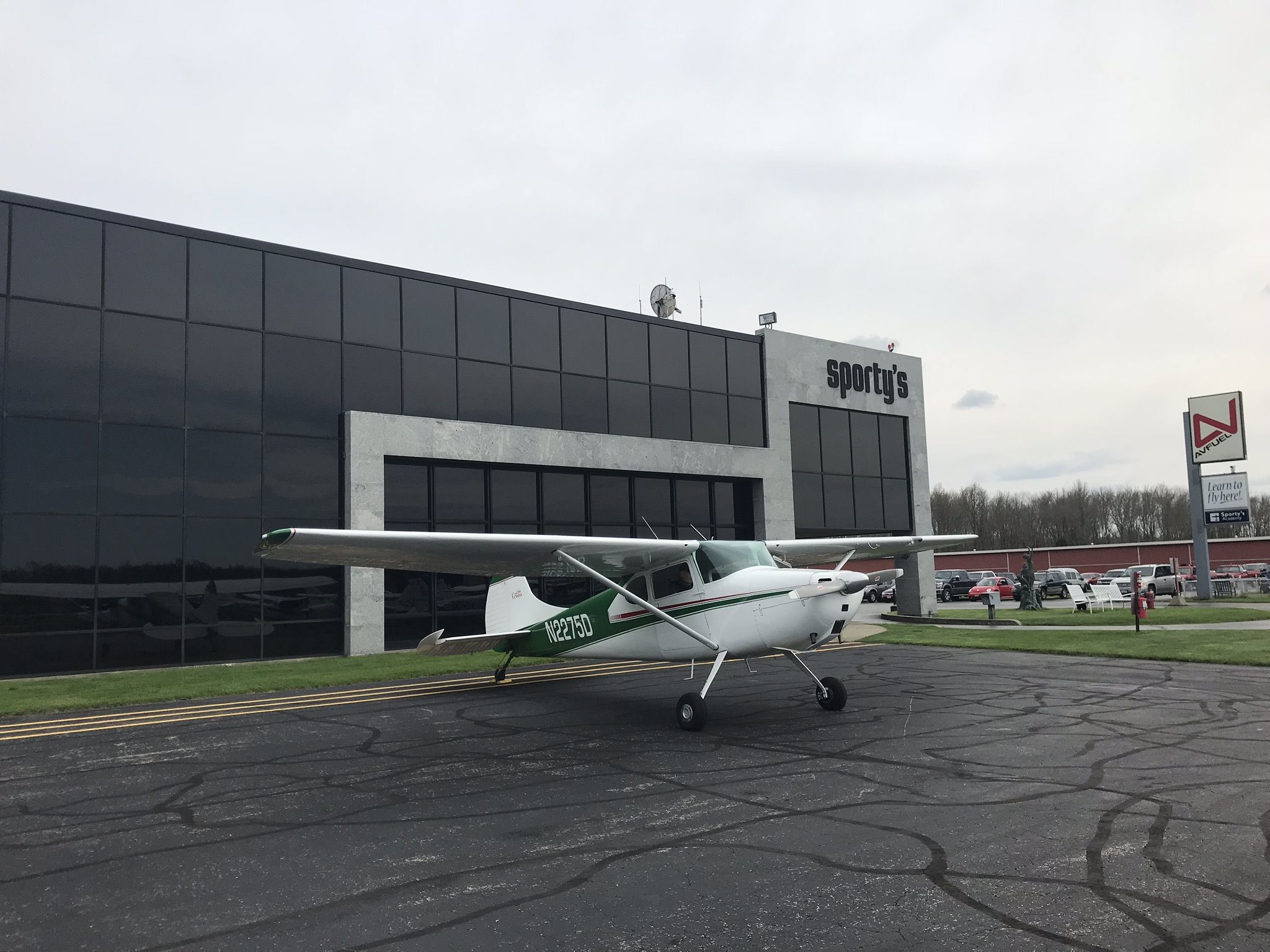 Cessna 170 (N2275D) - Shopping at Sporty’s Pilot Shop at Claremont Airport in Ohio