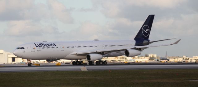 Airbus A340-300 (D-AIGY) - On the way to the runway on the afternoon of the 22nd of February 2020 at Miami International.