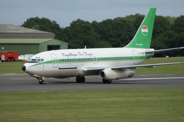 Boeing 737-700 (5U-BAG) - Govt of Niger B737-200 VIP taxing after arrival at Lasham airport from DRRN-DAUG-EGHL
