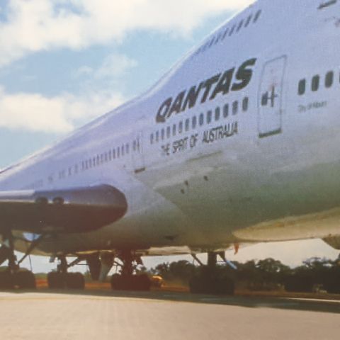 Boeing 747-200 (VH-EBQ) - this classic queen is stored at longreach at the Qantas museum beautifully preserved wing walks amazing