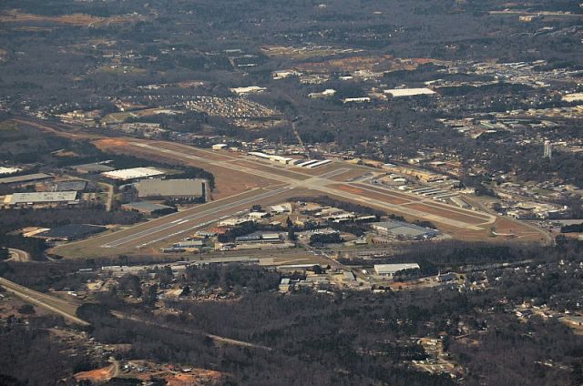 — — - Passing the Lee Gilmer Airport in Gainesville, GA.