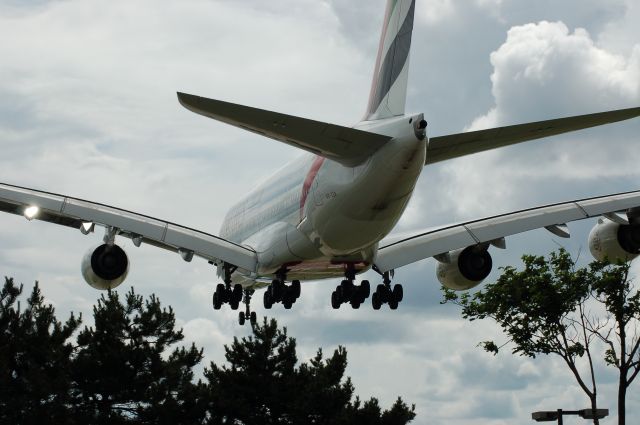 Airbus A380-800 — - Emirates A380 Landing CYYZ Runway 23