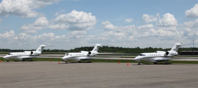 Cessna Citation X (N750TX) - 3 Textron Coporate jets @ CYMX near Textron-Bell Helicopter factory next to CYMX airport.