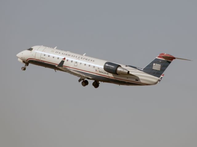 Canadair Regional Jet CRJ-200 (N443AW) - Take off runway 28.