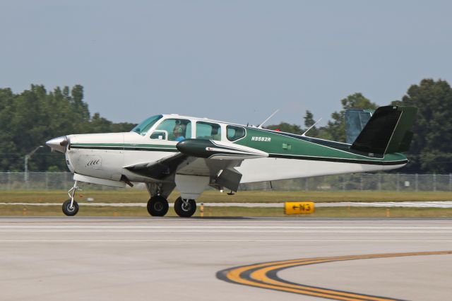 Beechcraft 35 Bonanza (N9582R) - A 1959 Beech V-tail Bonanza seen at KTOL on 27 Aug 2017.