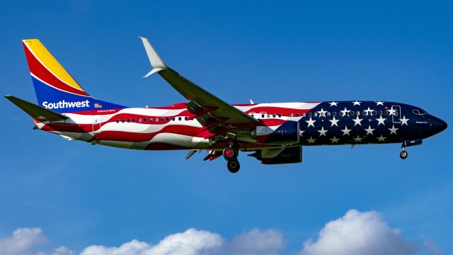 Boeing 737-800 (N500WR) - Freedom One arriving into KHOU runway 13R