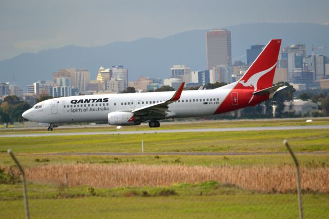 Boeing 737-800 (VH-VXR) - On taxi-way heading for Terminal 1 after landing on runway 23. Wednesday 4th July 2012.