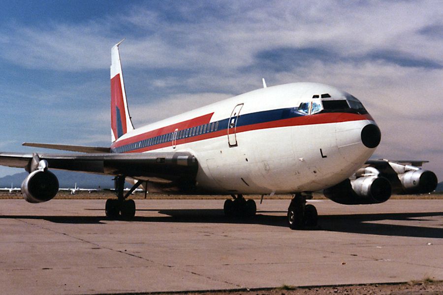 Boeing 720 (N210DS) - Nov. 1987 - Pinal Air Park, AZ. This 720 was once 9H-AAL with Air Malta