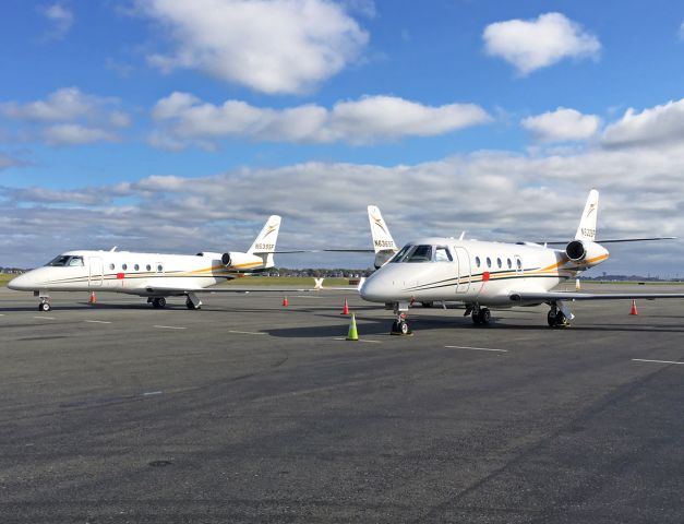 IAI Gulfstream G150 (N622SF) - 3 of the Sanderson Farms Fleet @ KBOS Logan 11/08/17