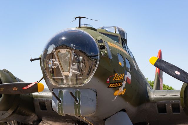 N7227C — - B-17G "Texas Raiders" photographed at Houston Executive Airport on April 14, 2019.