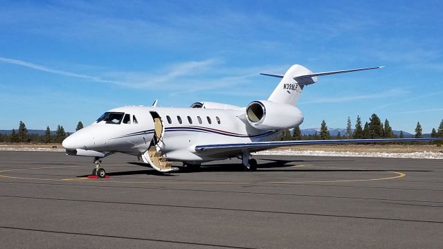 Cessna Citation X (SIS399) - On the ramp at Truckee Airport near Lake Tahoe CA.