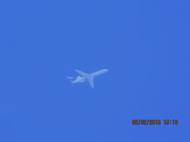 Canadair Regional Jet CRJ-700 (N746SK) - SkyWest Airlines flight 870E from ORD to OKC over Southeastern Kansas at 38,000 feet.