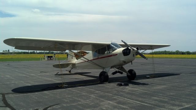 Piper L-14 Cub Cruiser (N32578) - About to take off from Miami University airport (KOXD).